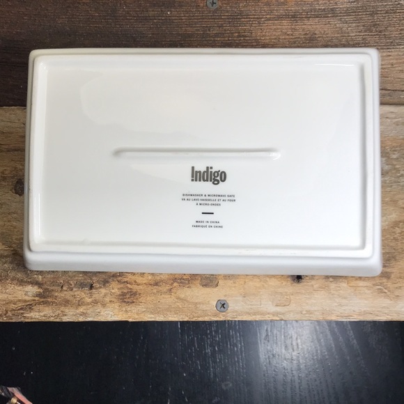 Feather print ceramic plate by Indigo - Picture 8 of 8